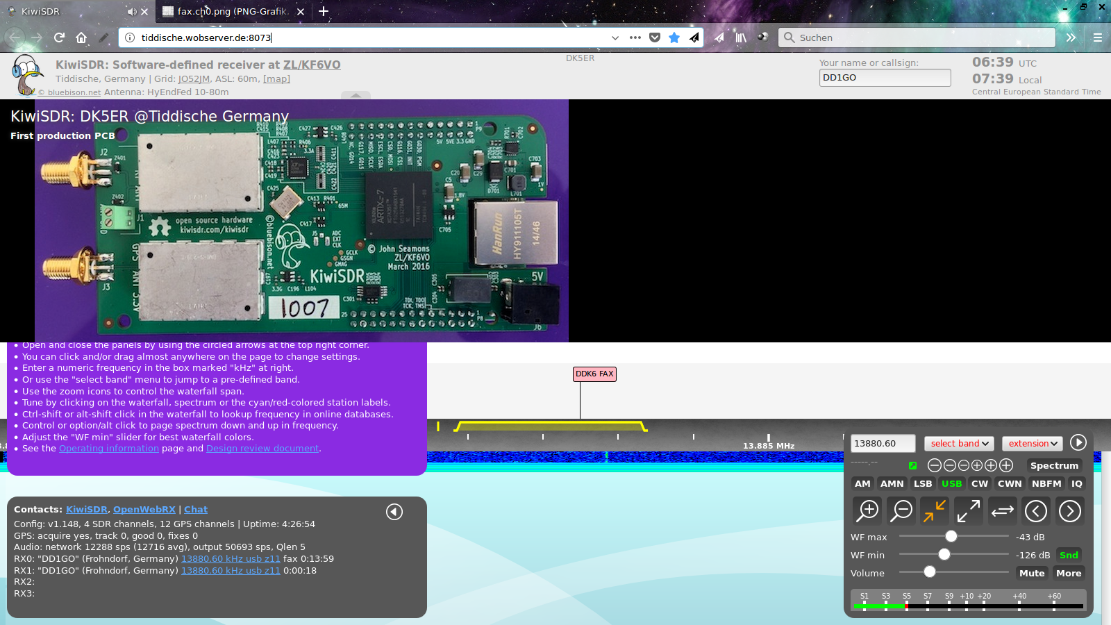 Web SDR von OpenWebRX